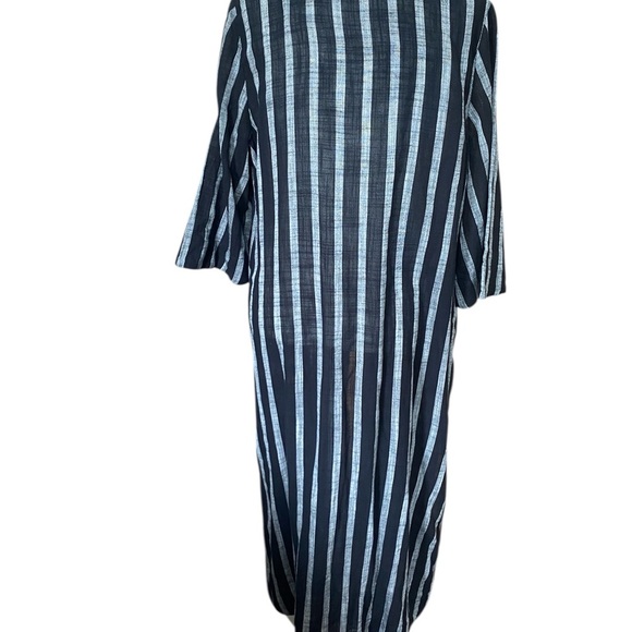 Soft Surroundings Striped 100% Moroccan Topper Duster Size XL Boho Coverup Tunic - Picture 4 of 10